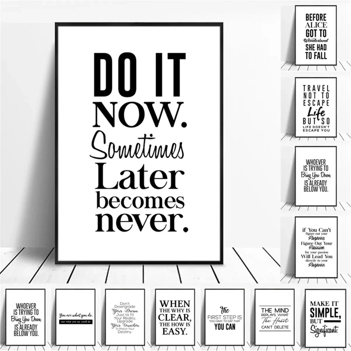 Canvas Painting Positive Energy Phrases Motivational Words Quote Poster Black and White Minimalist Wall Art Pictures Home Decor Canvas Painting Positive Energy Phrases Motivational Words Quote Poster Black and White Minimalist Wall Art Pictures Home Decor